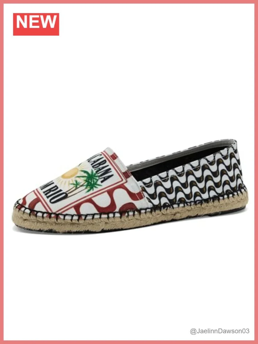 Canvas Espadrille Loafers Flat Slip-On Pull-On Low-Top TPU Sole Leather Lining
